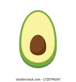 Avocado vector. Avocado on white background.