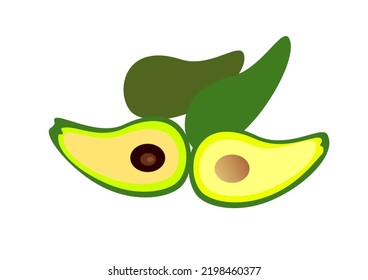 avocado vector suitable for health food illustration agriculture fruit