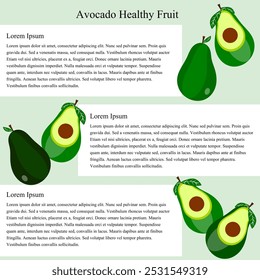 Avocado vector template design for business banner.