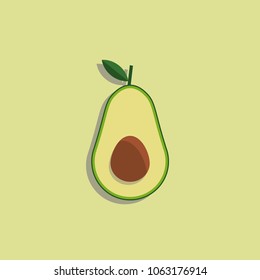 Avocado Vector Template Design Illustration