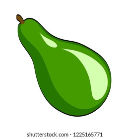 Avocado Vegetable in cartoon style for your design. Vector Illustration on white background eps 10