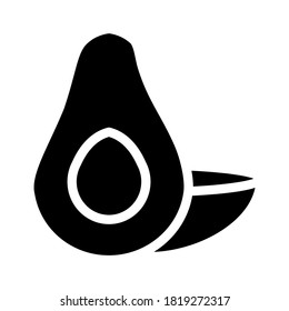 avocado vegetable glyph icon vector. avocado vegetable sign. isolated contour symbol black illustration