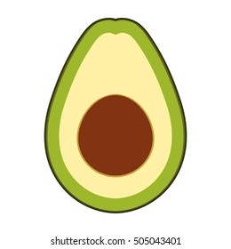 avocado vegetable healthy icon vector illustration design