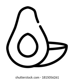 avocado vegetable line icon vector. avocado vegetable sign. isolated contour symbol black illustration
