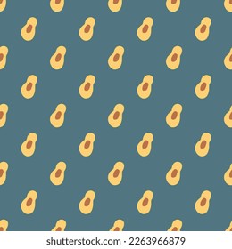 Avocado Vegetables seamless pattern. Vegetarian healthy bio food background, Vegan organic eco products. Vector illustration.