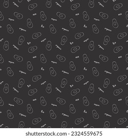 Avocado Vegetables seamless pattern. Vegetarian healthy bio food background, Vegan organic eco products. Vector illustration.