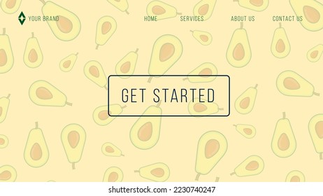 Fondo De Diseño Web De Aguacate EPS 10 Vector Para Sitio Web, Página De Inicio, Página De Inicio, Página Web, Plantilla Web
