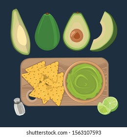 
Avocado: whole, cut, in guacamole