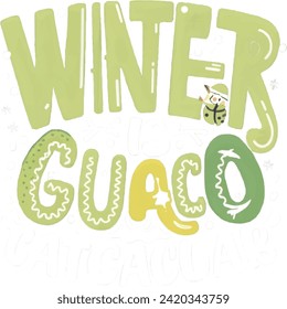 Avocado Winter Tshirt Design for Holiday Festival. Illustration Tshirt Design to Embrace the season in style with our Avocado Winter T-shirt Design, blending comfort and charm for the colder months.