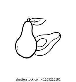 avocadoes icon outline