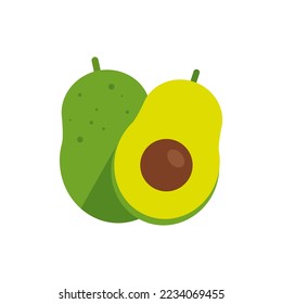 avocado,ilustración vectorial de icono de diseño plano