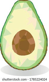 Avocado.Healthy fresh nutrition. Eco food. Vector concept design. Organic healthy food. 