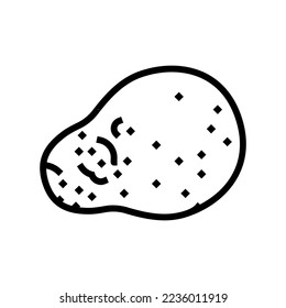 avocados rotten food line icon vector. avocados rotten food sign. isolated contour symbol black illustration