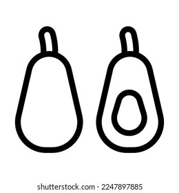 Avocados Vector Line Icon Design