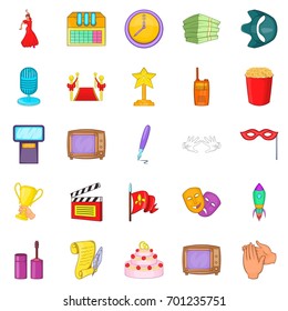 Avocation icons set. Cartoon set of 25 avocation vector icons for web isolated on white background