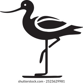 Avocet Vector Silhouette , Avocet Illustration , Avocet Art Hand Drawn Line Art