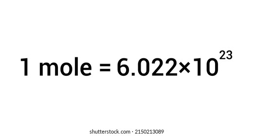 avogadro's number is the number of particles in one mole of any substance. avogadro's constant vector illustration isolated on white background