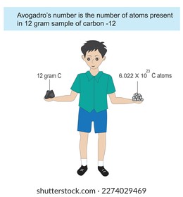 avogadro's number is the number of particles in one mole of any substance. Mole concept, chemistry concept avogadro's number.