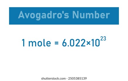 Avogadro's Number. Number of Particles in One Mole of Substance.