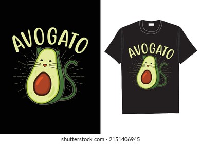 Avogato de diseño de camiseta aguacate vector Premium Vector