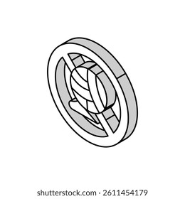 avoid allergens dry skin isometric icon vector. avoid allergens dry skin sign. isolated symbol illustration