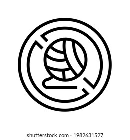 Vermeiden Sie Allergene trockene Hautlinie Symbol Vektor. Vermeiden Sie Allergene trockene Hautzeichen. isoliertes Kontursymbol