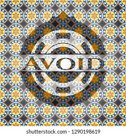 Avoid arabesque badge. arabic decoration.
