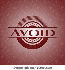 Avoid badge with red background