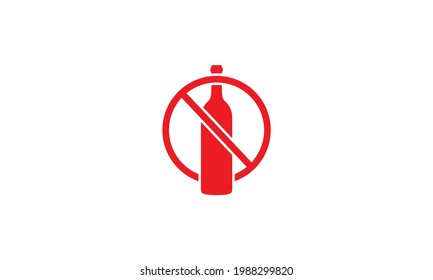 avoid bottle red logo symbol icon vector graphic design illustration