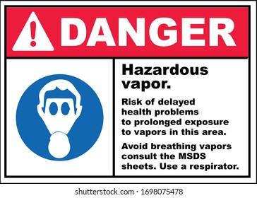 
Avoid Breathing Vapors Sign new