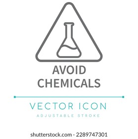 Avoid Chemicals Jewelry Care Vector Line Icon