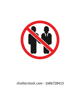 Avoid Connection, Contact Icon. Editable Vector Symbol Illustration.