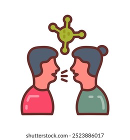 Avoid Contact Filled Icons , Vector illustration