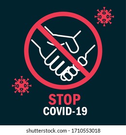 avoid contact people stop covid 19, pandemic coronavirus, outbreak disease respiratory vector illustration
