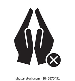 Vermeiden Sie kontaktloses Silhouettendesign, Vektorgrafik-Design