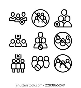 avoid crowd icon or logo isolated sign symbol vector illustration - Collection of high quality black style vector icons
