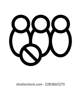avoid crowd icon or logo isolated sign symbol vector illustration - high quality black style vector icons
