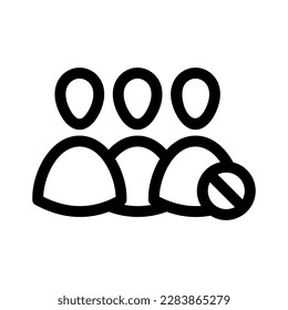 evitar el icono de la multitud o el logotipo símbolo de signo aislado ilustración vectorial de alta calidad estilo negro iconos vectoriales
