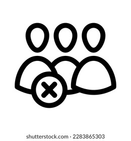 avoid crowd icon or logo isolated sign symbol vector illustration - high quality black style vector icons
