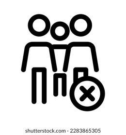 avoid crowd icon or logo isolated sign symbol vector illustration - high quality black style vector icons
