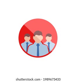 evitar la multitud de hombres sin máscara médica un solo icono plano aislado en blanco. Símbolo perfecto Prevención Coronavirus Covid 19 banner de cuarentena. Elementos de diseño plano de calidad que evitan las multitudes