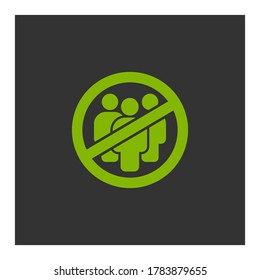 Avoid Crowded Places icon. Vector illustration EPS 10.