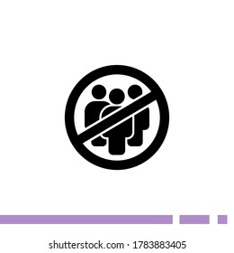 Avoid Crowded Places icon. Vector illustration EPS 10.