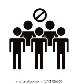 Vermeiden Sie das Alarmmelsignal Silhouette Stil Symbol Vektorgrafik Design