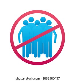 avoid crowds signal isolated icon vector illustration design