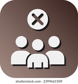 Avoid Crowds Vector Glyph Gradient Background Icon For Personal And Commercial Use.
