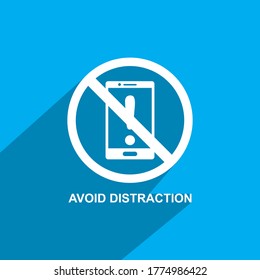 Avoid Distraction Icon, Business icon vector