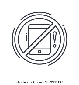 Avoid distractions icon, linear isolated illustration, thin line vector, web design sign, outline concept symbol with editable stroke on white background.