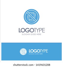 Avoid, Distractions, Mobile, Off, Phone Blue Solid Logo with place for tagline