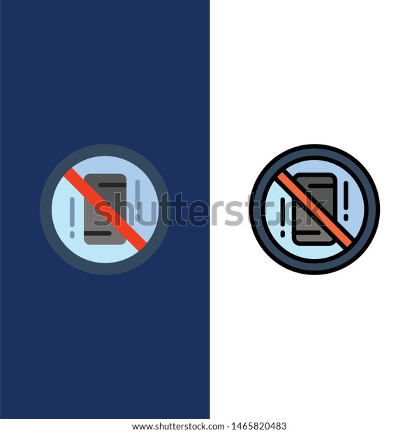 Avoid, Distractions, Mobile, Off, Phone \
Icons. Flat and Line Filled Icon Set Vector Blue Background. Vector\
Icon Template\
background